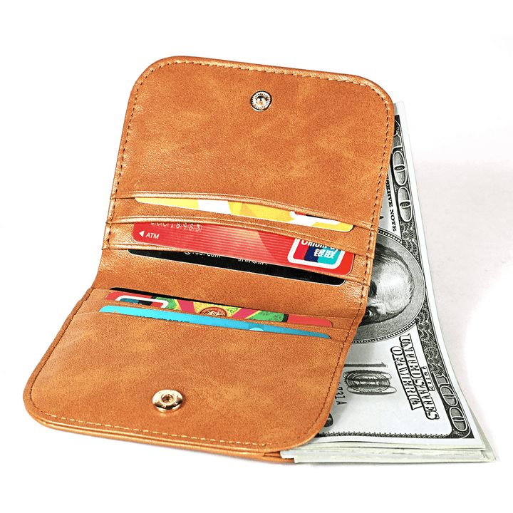 Women Genuine Leather RFID Blocking Wallet Coin Bag Protective Wallet - MRSLM