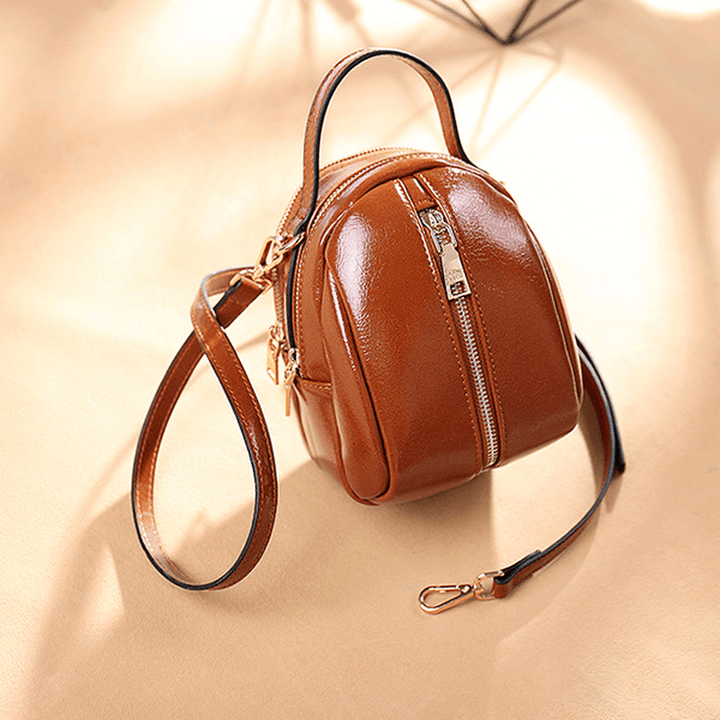 Women Faux Leather Wild Crossbody Bag Fashion Shell Bag - MRSLM