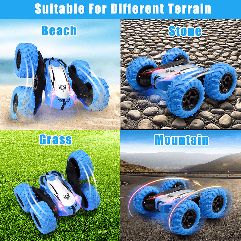 360-Degree Double-Sided Rotating Four-Wheel Drive Drop-Resistant Off-Road Vehicle Children'S Toy - MRSLM