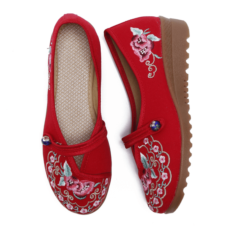 Flower Embroidery Comfortable Soft Flats - MRSLM