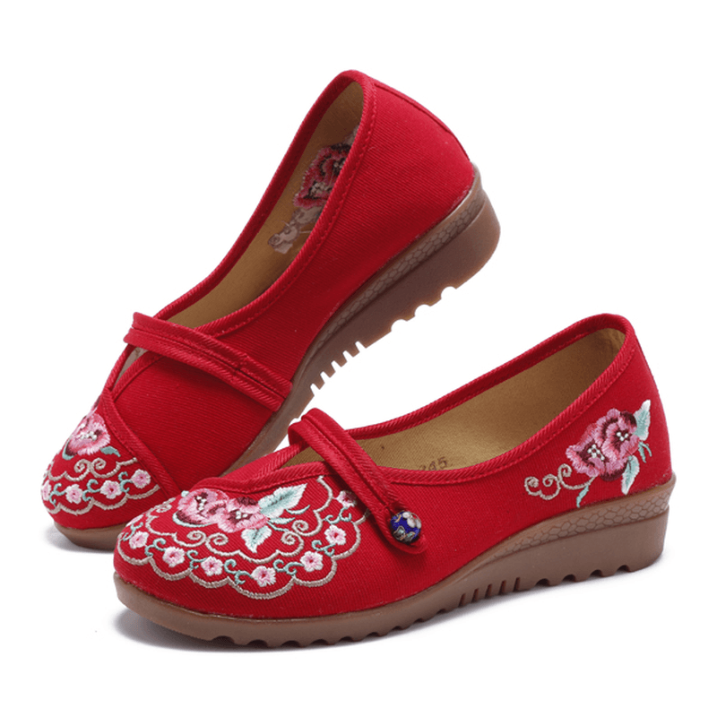 Flower Embroidery Comfortable Soft Flats - MRSLM