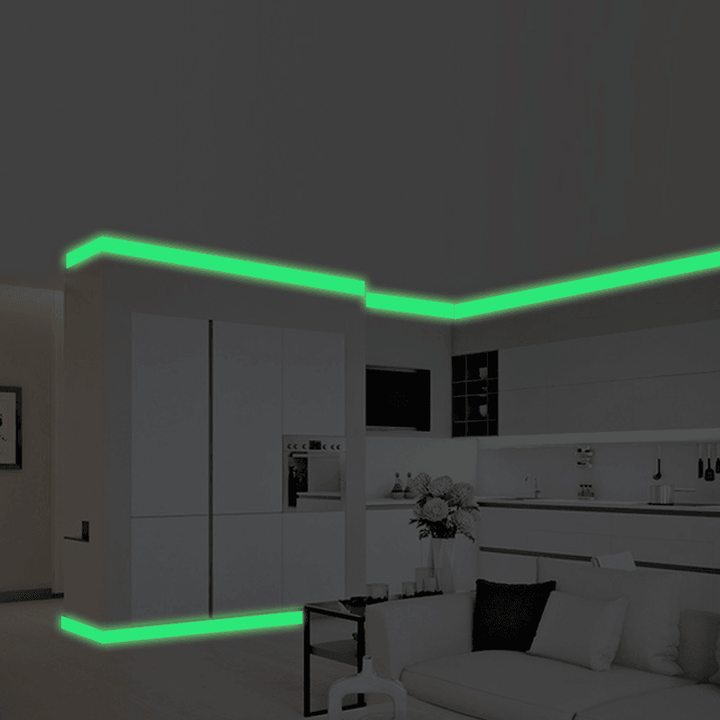 Luminous Band Baseboard Wall Sticker Living Room Bedroom Eco-Friendly Home Decoration Decal Glow Dark Diy Strip Stickers - MRSLM