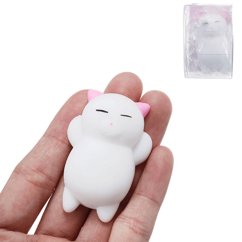 Pink Cat Kitten Squishy Squeeze Cute Healing Toy Kawaii Collection Stress Reliever Gift Decor - MRSLM