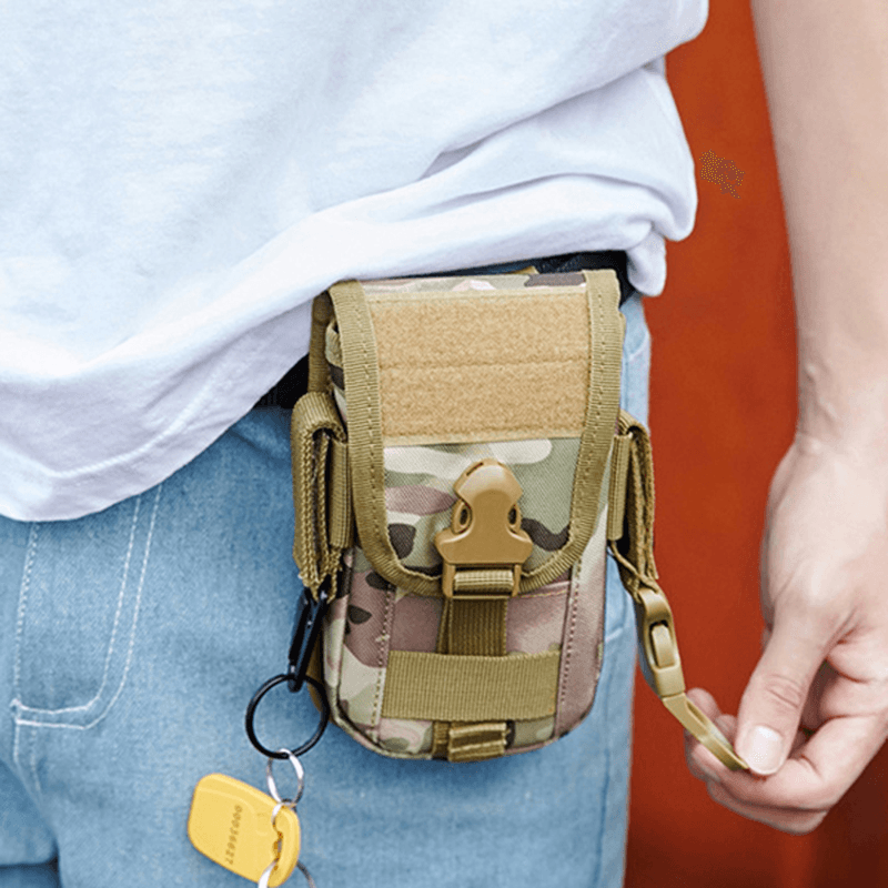 Men Mini Waist Bag Phone Bag Card Holder Tactical Bag Outdoor Bag - MRSLM