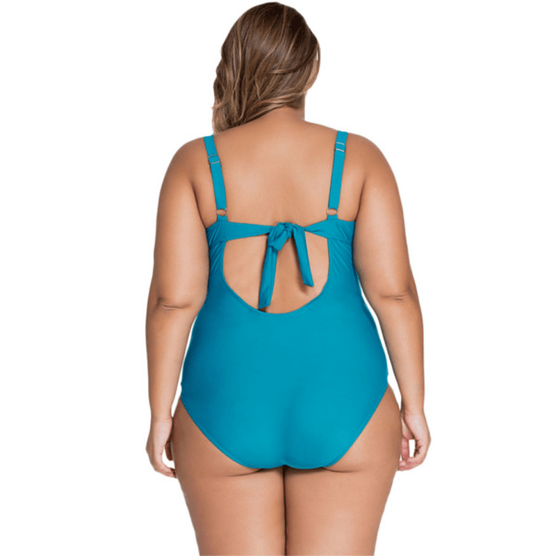 Summer plus Size Steel Ring Push up Swimsuit Suspenders Backless Sexy Swimwear - MRSLM