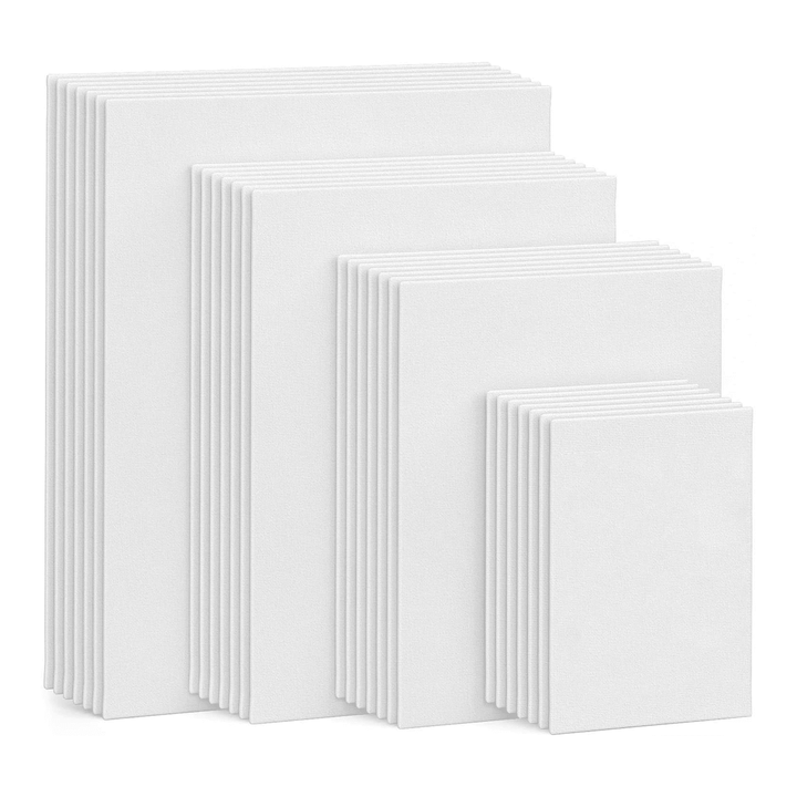 Multiple Size Artist Blank Painting Board Plain Oil Art Stretched Acrylic Canvas - MRSLM