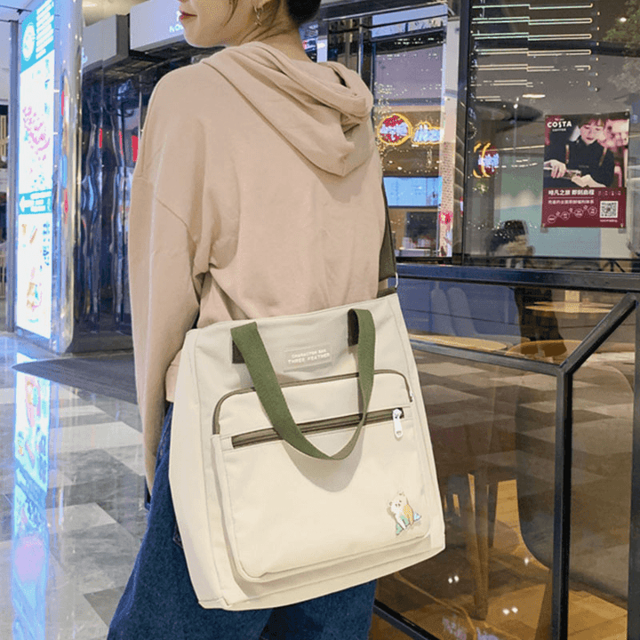 Women Nylon Cloth Bag Casual Fashion Daily Shoulder Bag Crossbody Bag Student School Bag - MRSLM