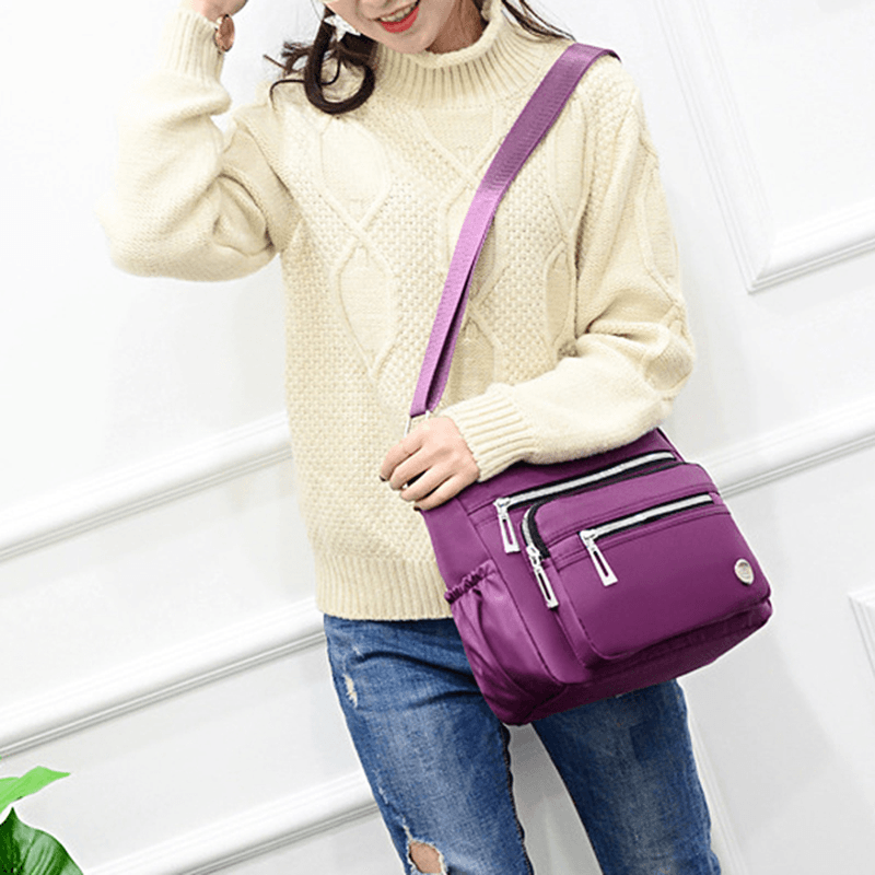 Nylon Multi-Layer Mummy Bag Shoulder Bag Messenger Bag - MRSLM