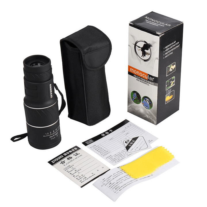 ZIYOUHU 16X52 HD Optic Mini Monocular Waterproof Phone Telescope Camping Travel - MRSLM