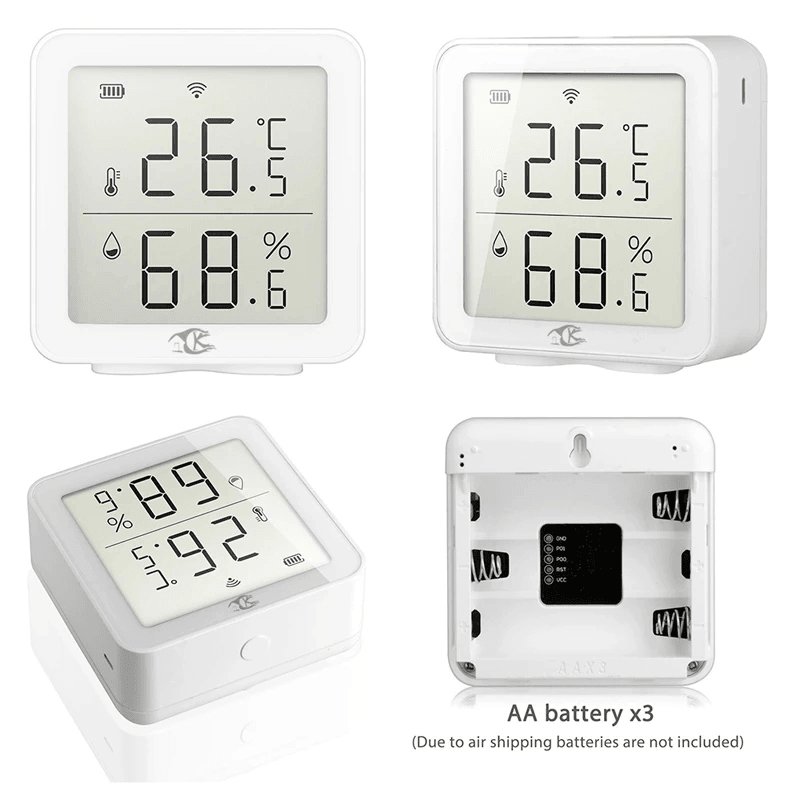 Tuya WIFI Temperature Humidity Smart Sensor Clock Digital Display Remote Control Thermometer Support Alexa Google Assistant - MRSLM