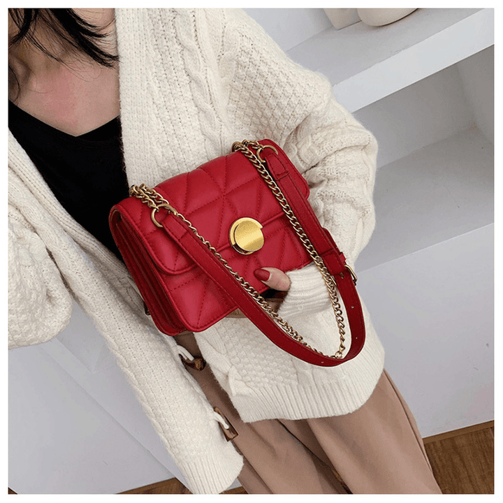 Women Faux Leather Fashion Shoulder Bag Crossbody Bag - MRSLM