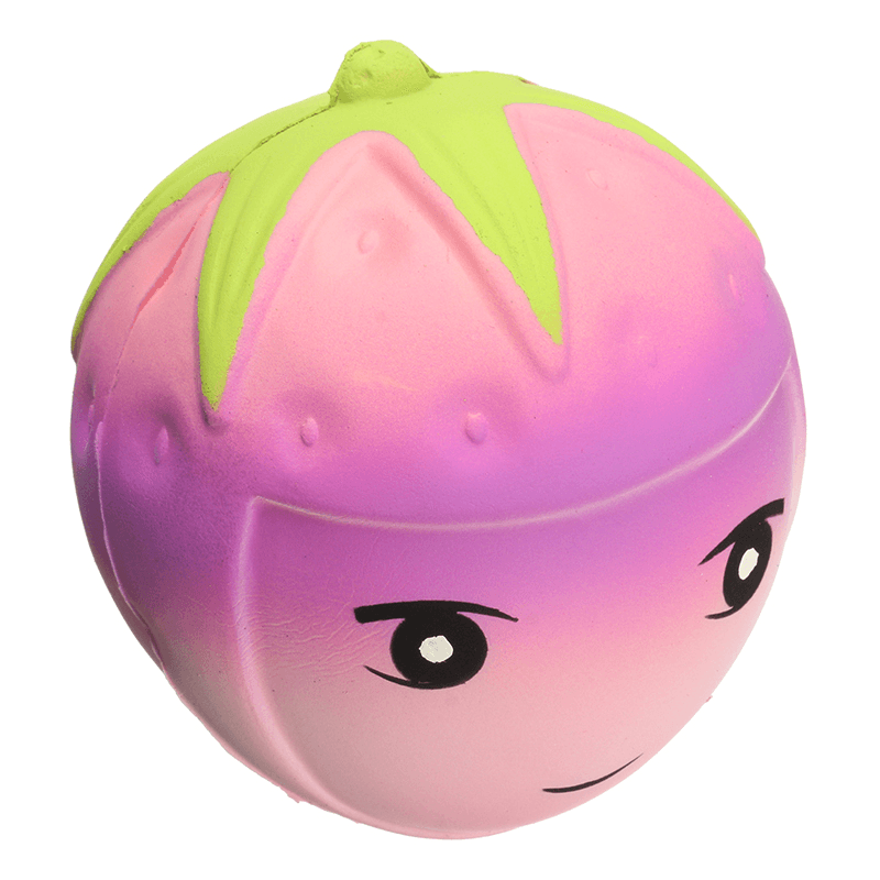 Squishy Strawberry Face 9Cm Soft Slow Rising with Packaging Collection Gift Decor Toy - MRSLM