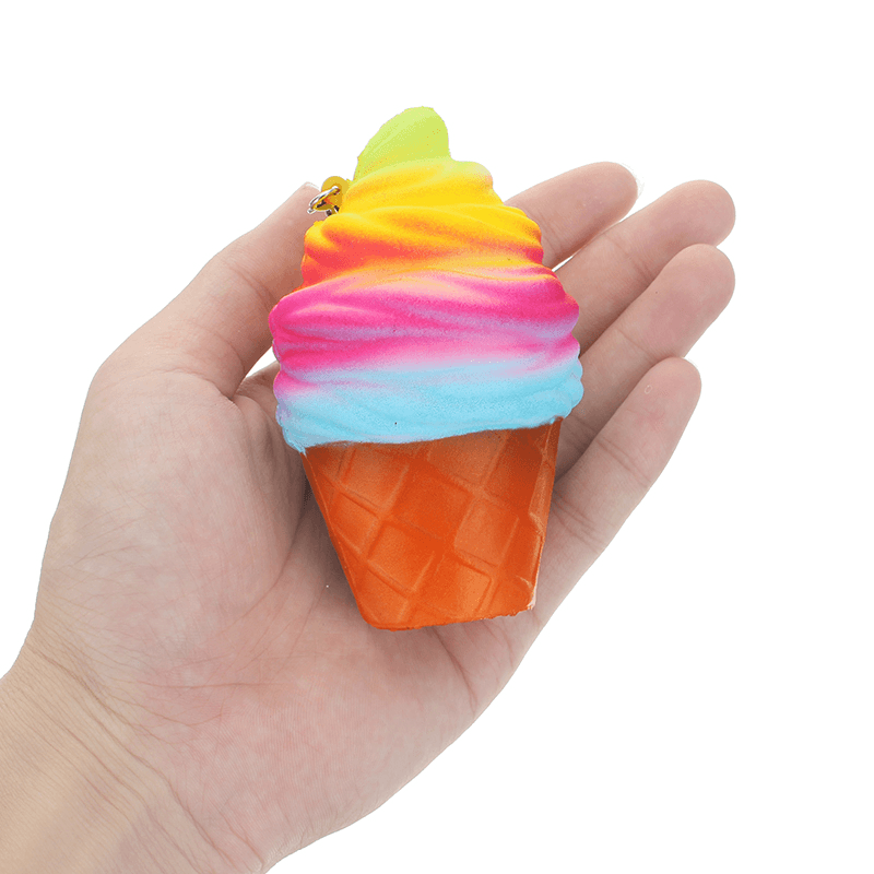 Elsa Squishy Ice Cream 10Cm Slow Rising with Packaging Phone Bag Strap Decor Gift Collection Toy - MRSLM