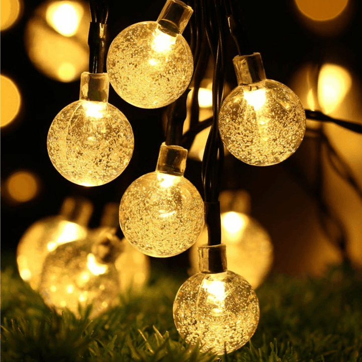 20/50 LEDS Crystal Ball 5M/10M Solar Lamp Power LED String Fairy Lights Solar Garlands Garden Christmas Decor for Outdoor - MRSLM