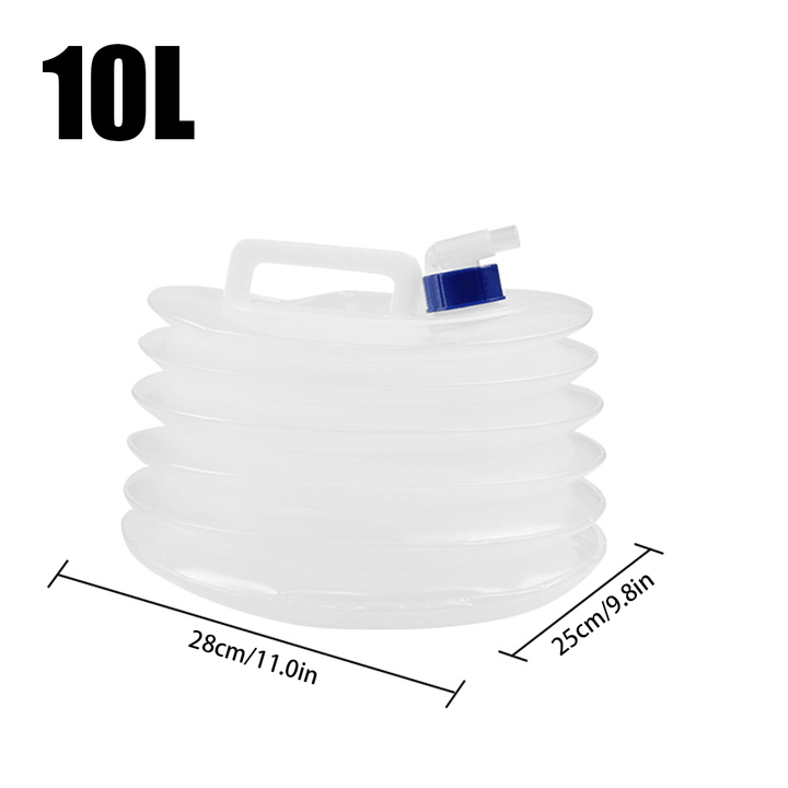 5/10/15L Foldable Water Container Food Grade PE Camping Water Bottle Multifunction Telescopic Storage Water Bag - MRSLM