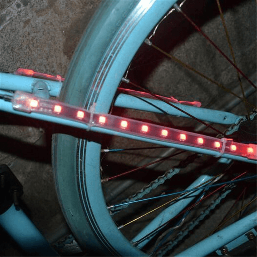 BIKIGHT MTB Bicycle Fork Light Strip Light Bar 12 LED 8 Modes Waterproof Wheel Lamp - MRSLM