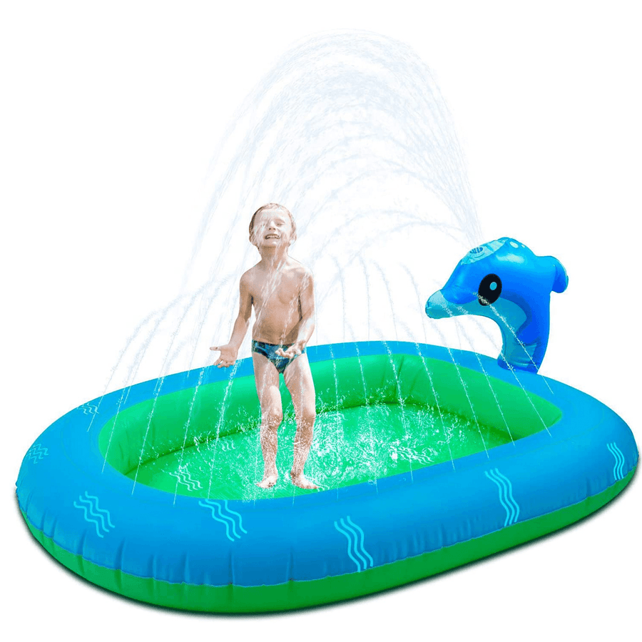 Dolphin Inflatable Water Jet Game Pool Lawn Game Pool - MRSLM