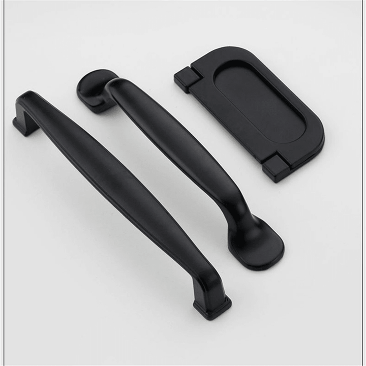 Aluminum Alloy Black Handles for Furniture Cabinet Knobs and Handles Kitchen Handles Drawer Knobs Cabinet Pulls Cupboard Handles Knobs - MRSLM