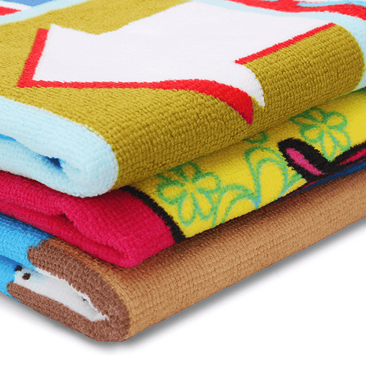 70X150Cm Colorful Cartoon Printing Quick Dry Beach Towels Absorbent Microfiber Bath Towel - MRSLM