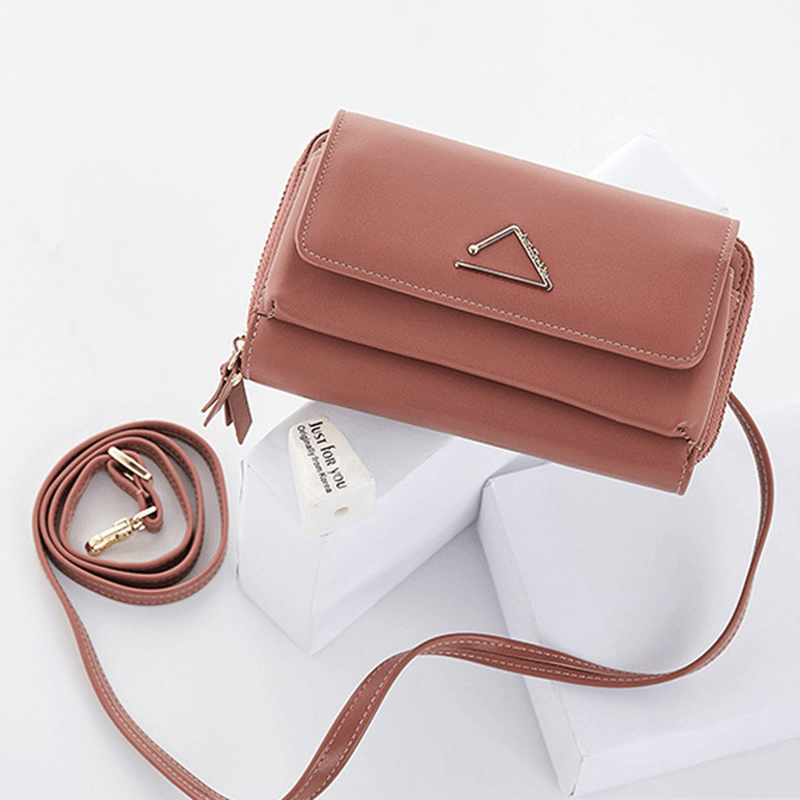 Women Faux Leather Stylish Tiny Crossbody Bag - MRSLM