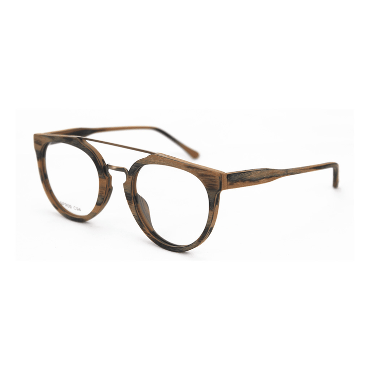 Classic Wood Grain Eyeglass Frame - MRSLM