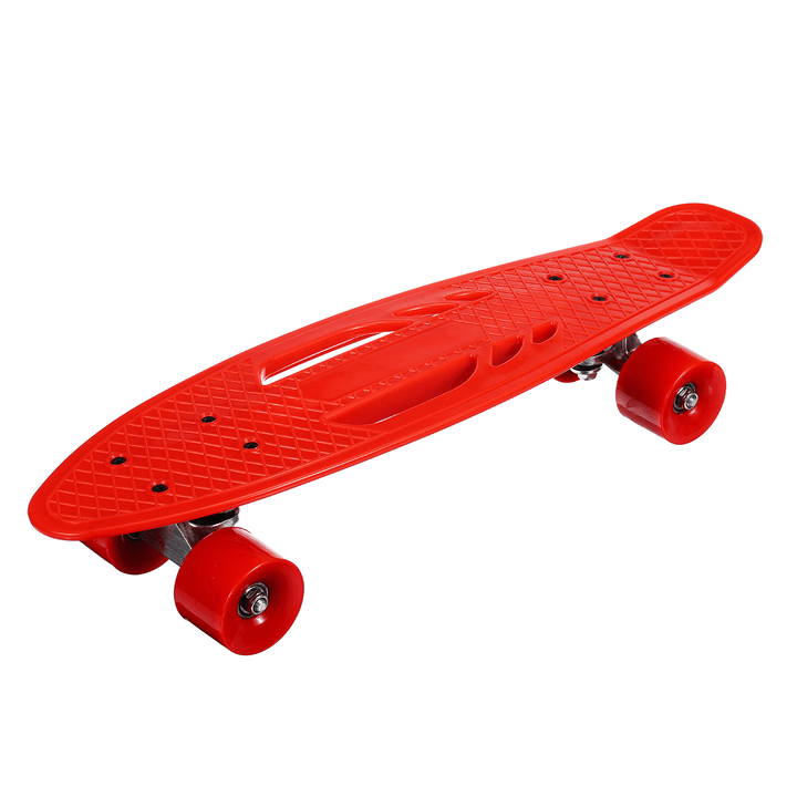 22Inch Unisex Children Adults Skateboards Hollow Design Skate Board Deck Strong Pulley Wheel High Elastic Shock Absorption PU Longboard - MRSLM