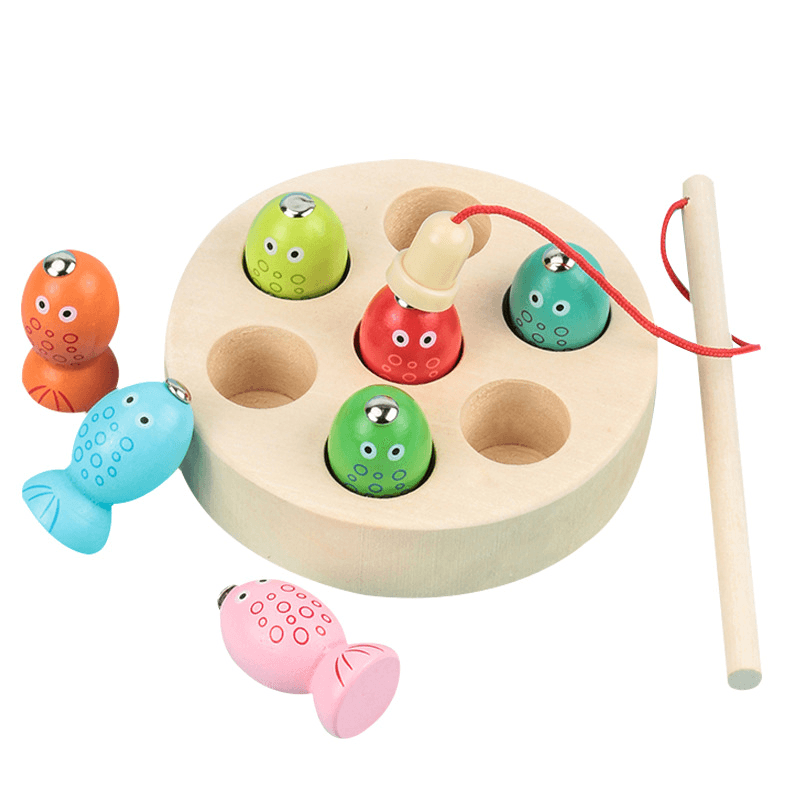 Wooden Children'S Magnetic Fishing Toy - MRSLM