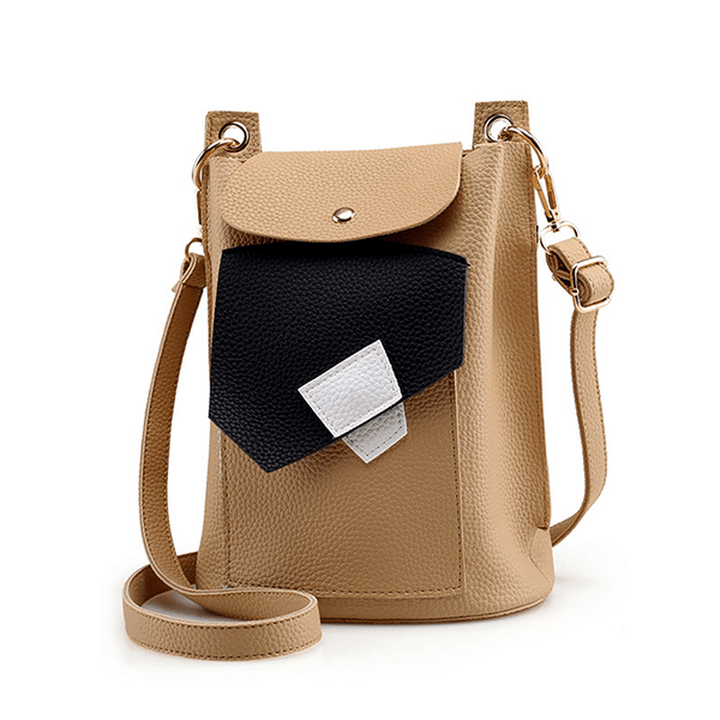 Women PU Leather Cute Phone Bag Trendy Mini Crossbody Shoulder Bag - MRSLM