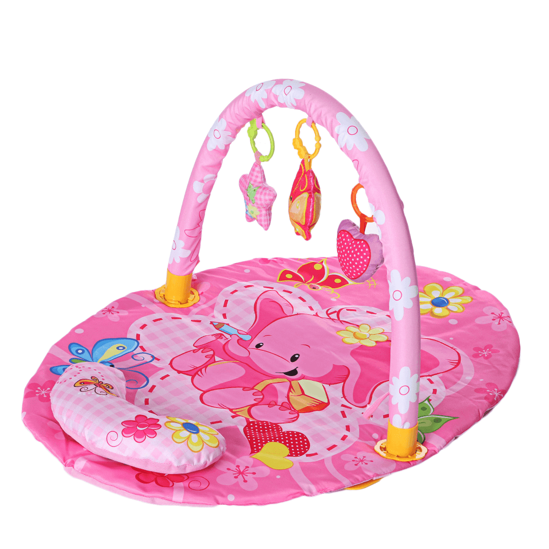 Baby Gym Play Mat Educational Rack Toys Baby Gym Mat with Music Lights Infant Fitness Carpet Gift for Kids - MRSLM