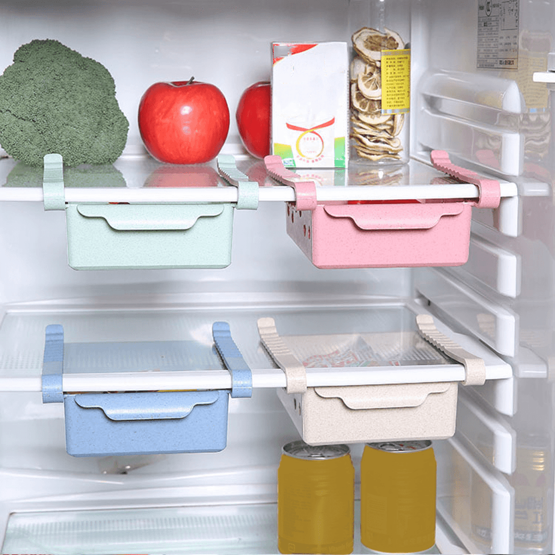 2L Refrigerator Storage Rack Food Organizer Shelf Box Pull-Out Drawer Holder Camping Picnic - MRSLM