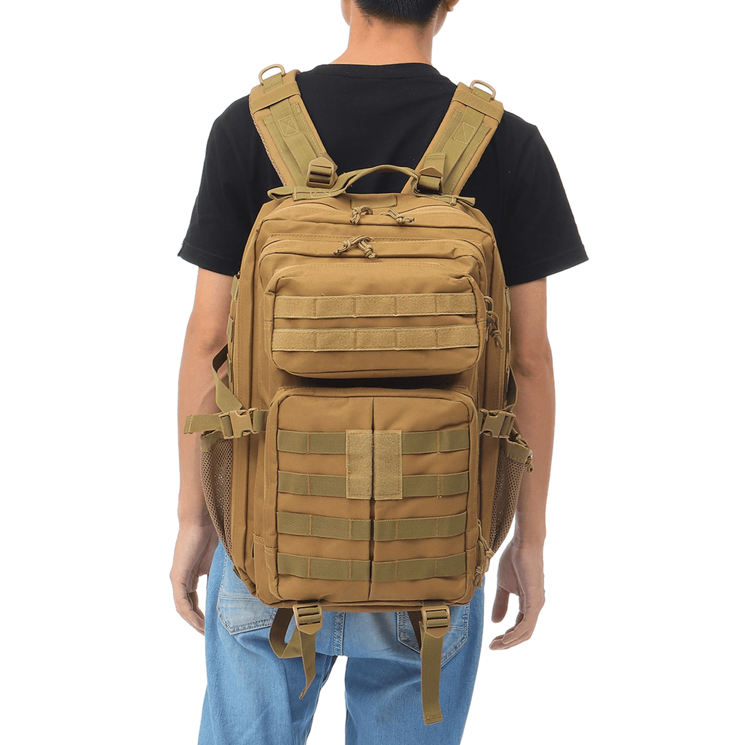 45L 900D Waterproof Tactical Backpack Oxford Cloth Molle Military Outdoor Bag Traveling Camping Hiking Climbing Bag - MRSLM