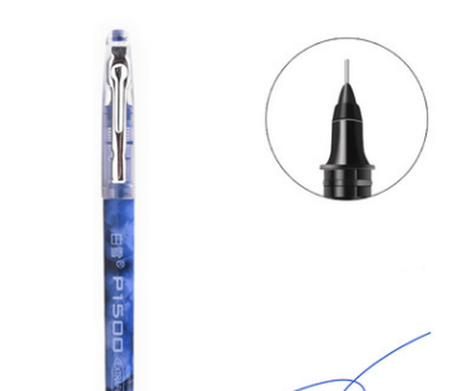 Baixue Quick-Drying Straight Liquid Roller Ball Pen Full Needle Tube P1500 Color Gel Pen 0.5Mm Carbon Signature Pen - MRSLM