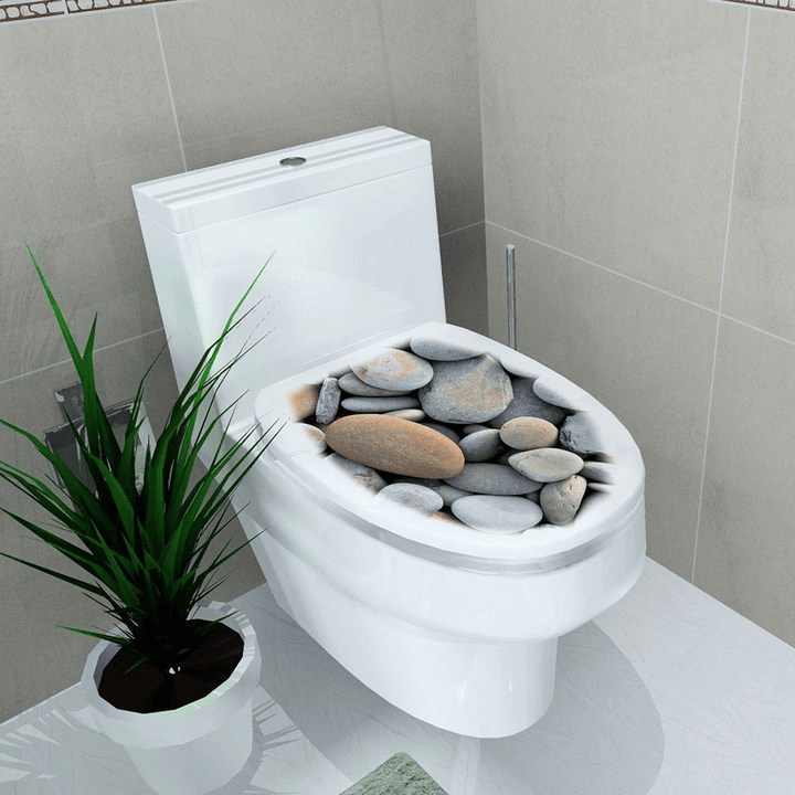 Creative 3D Toilet Seat Wall Sticker Art Wallpaper Removable Bathroom Decals Home Decor - MRSLM