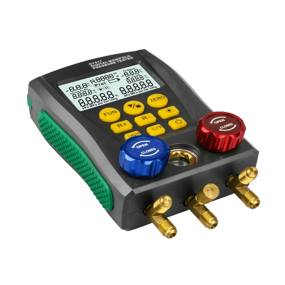 DUOYI DY517A Refrigeration Digital Manifold Pressure Gauge Set Vacuum Pressure Meter Testing HVAC Temperature Tester - MRSLM