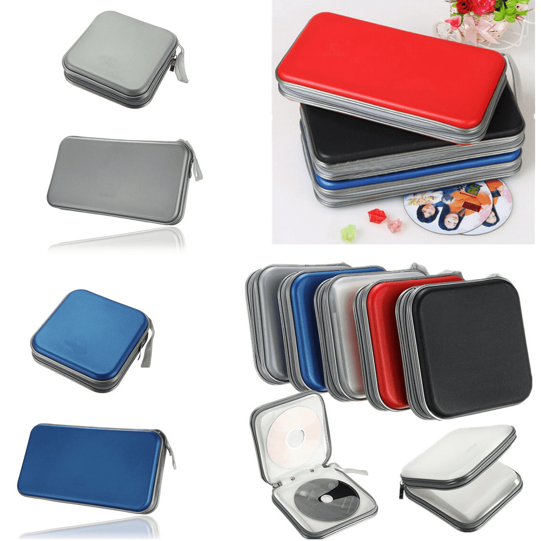 40 Disc CD DVD Double-Side Storage Case Organizer Holder Hard Wallet Album CD Storage Bag - MRSLM