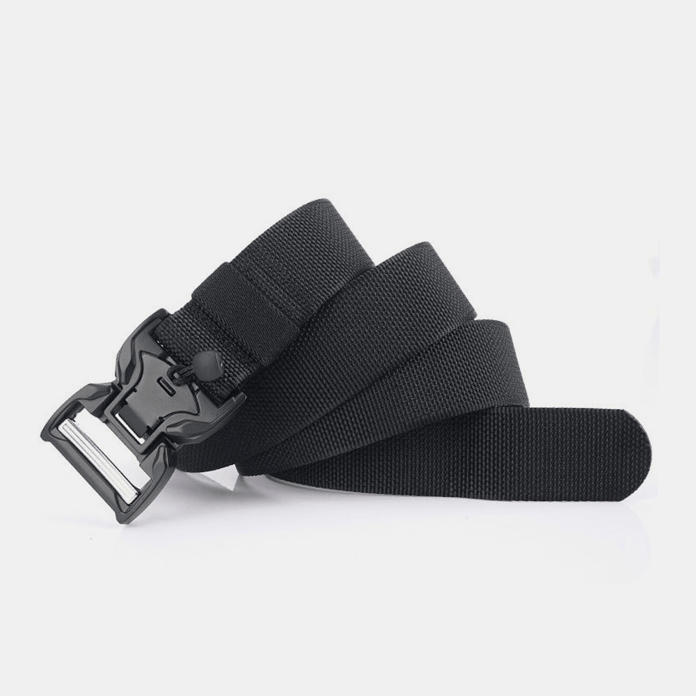 Men Nylon Braided 125Cm Magnet Quick Release Buckle Wear-Resistant Outdoor Military Training Tactical Belts - MRSLM