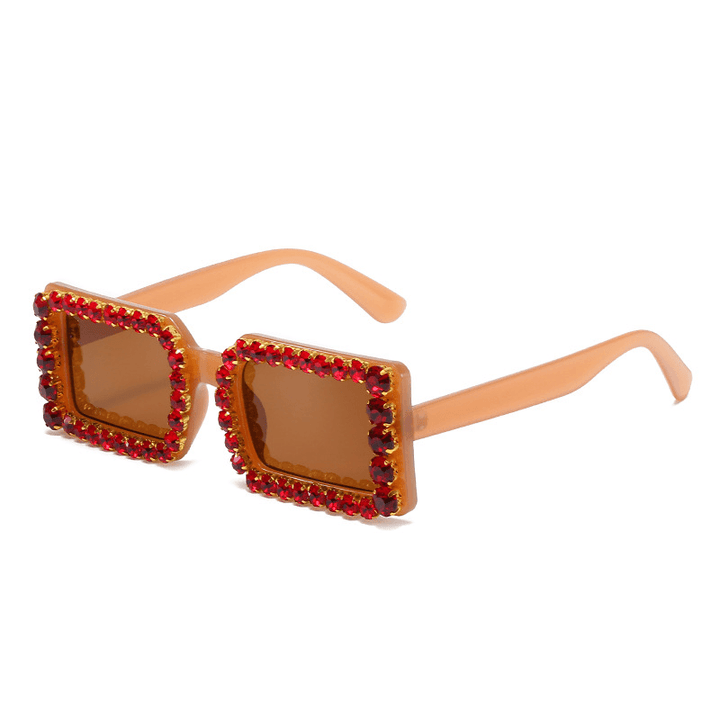 European and American Personality Diamond-Studded Square Glasses - MRSLM