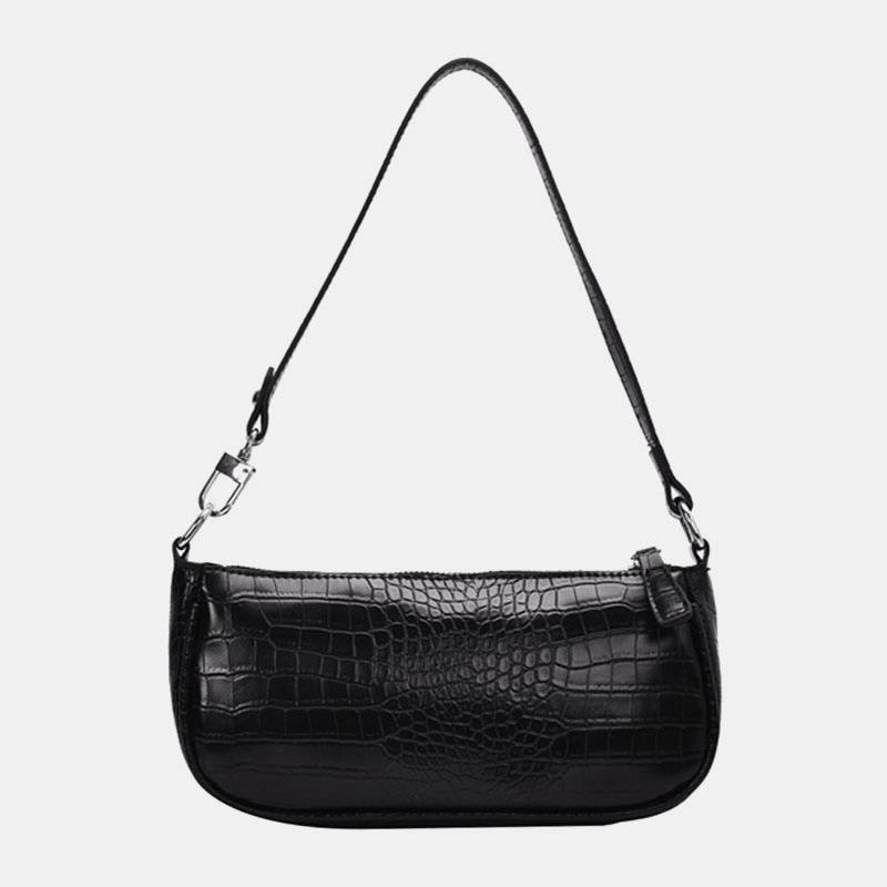 Women Crocodile Pattern Solid Shoulder Bag Handbag - MRSLM