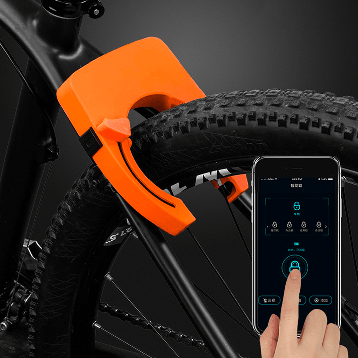 BIKIGHT 806 Zinc Alloy Bluetooth Smart Control Horseshoe Clamp Anti-Theft Removal-Proof Bike Lock - MRSLM