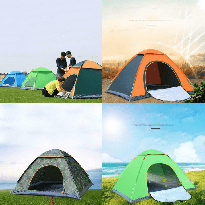 Automatic 1-2 Person Camping Tent Waterproof Sunshade Canopy Outdoor Travel Climbing - MRSLM