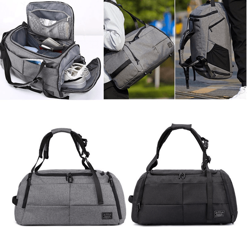 Outdoor Men Women Luggage Travel Bag Satchel Shoulder Gym Sports Handbag with Shoes Storage - MRSLM