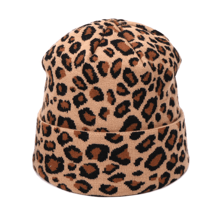 Leopard Spotted Knitted Woolen Hat and Scarf Set - MRSLM