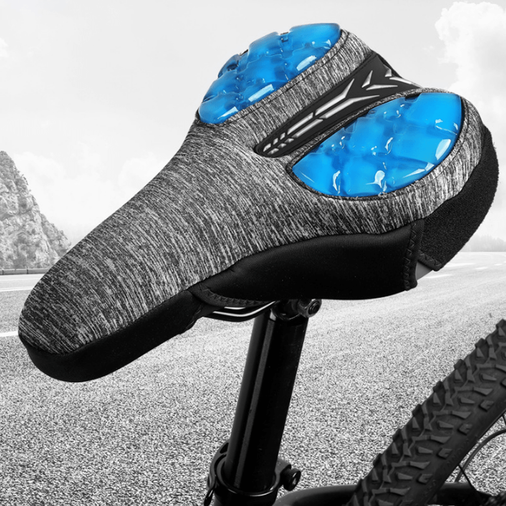 WEST BIKING Bike Saddle Cover Memory Foam Waterproof 7 Layer Breathable Silicone Bike Seat Protector for Mountain Road Bike - MRSLM