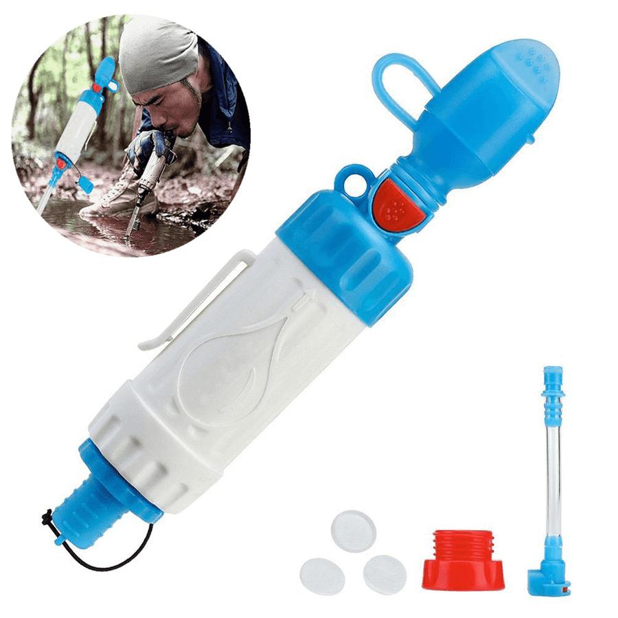 Ipree® Portable Outdoor Water Filter Pressure Purifier Cleaner Camping Wild Drinking Safety Survival Emergency Kits - MRSLM