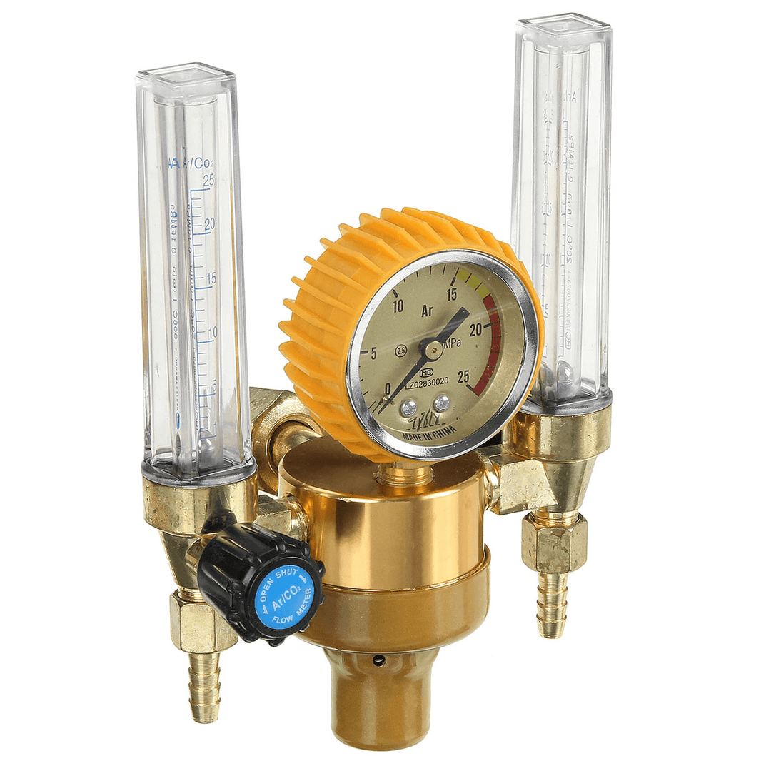 Argon Pressure Reducing Regulator Pressure Gauge 2 Tube Mig Tig Flow Meter Control Valve - MRSLM