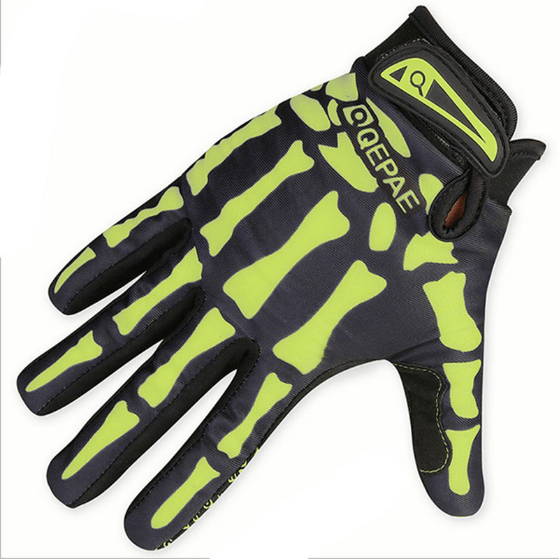 Mens Ghost Claw Human Skeleton Motorcycle Full-Finger Gloves Winter Warm Mittens - MRSLM