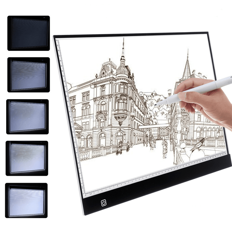 A3/A4 LED Copy Board Art Craft Drawing Tracing Tattoo Light Box Pad + USB Cable - MRSLM