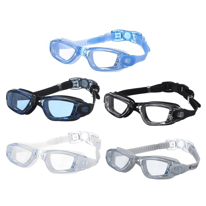 Swimming Goggles Anti-Fog Anti-Uv Fog Protection No Leaking Clear Wide Vision Eye Pool Swim Glassess with Earplugs Nasal Bracket Goggles Case for Women Men Adult Youth - MRSLM