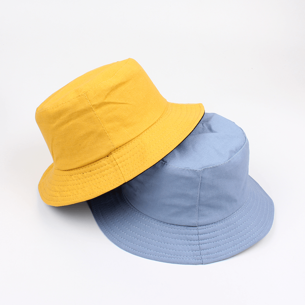 Women Solid Color Foldable Casual Fisherman Hat - MRSLM