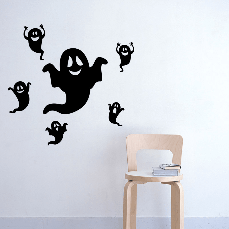 Miico FX3012 Halloween Sticker Creative Cartoon Sticker Removable Wall Sticker - Ghost - MRSLM